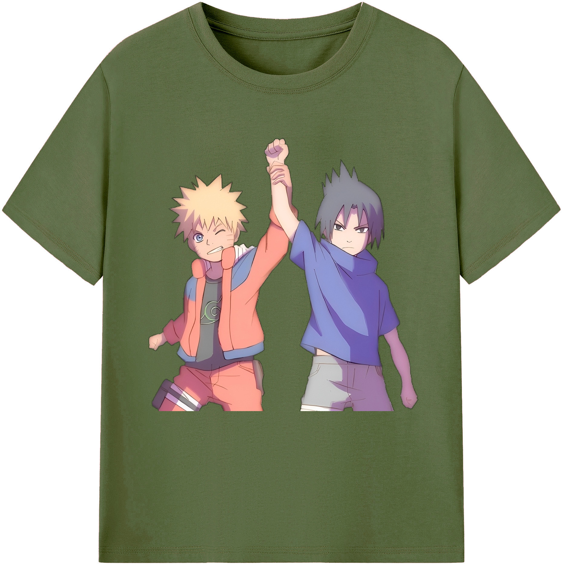 （画像用） NARUTO -ナルト- うちは サスケ Uchiha Sasuke 綿100％半袖Tシャツ（フロントプリント）